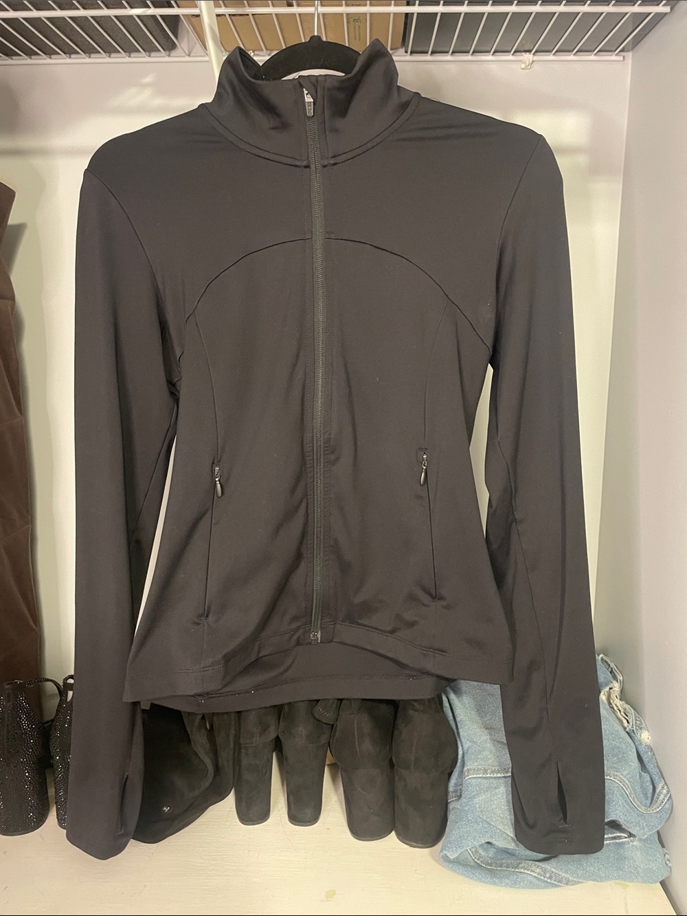 H&M Black Women's Zip-Up Bomber Jacket